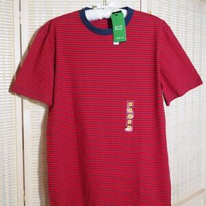 Striped Men's T-shirt. Brand New. Red and Navy Color